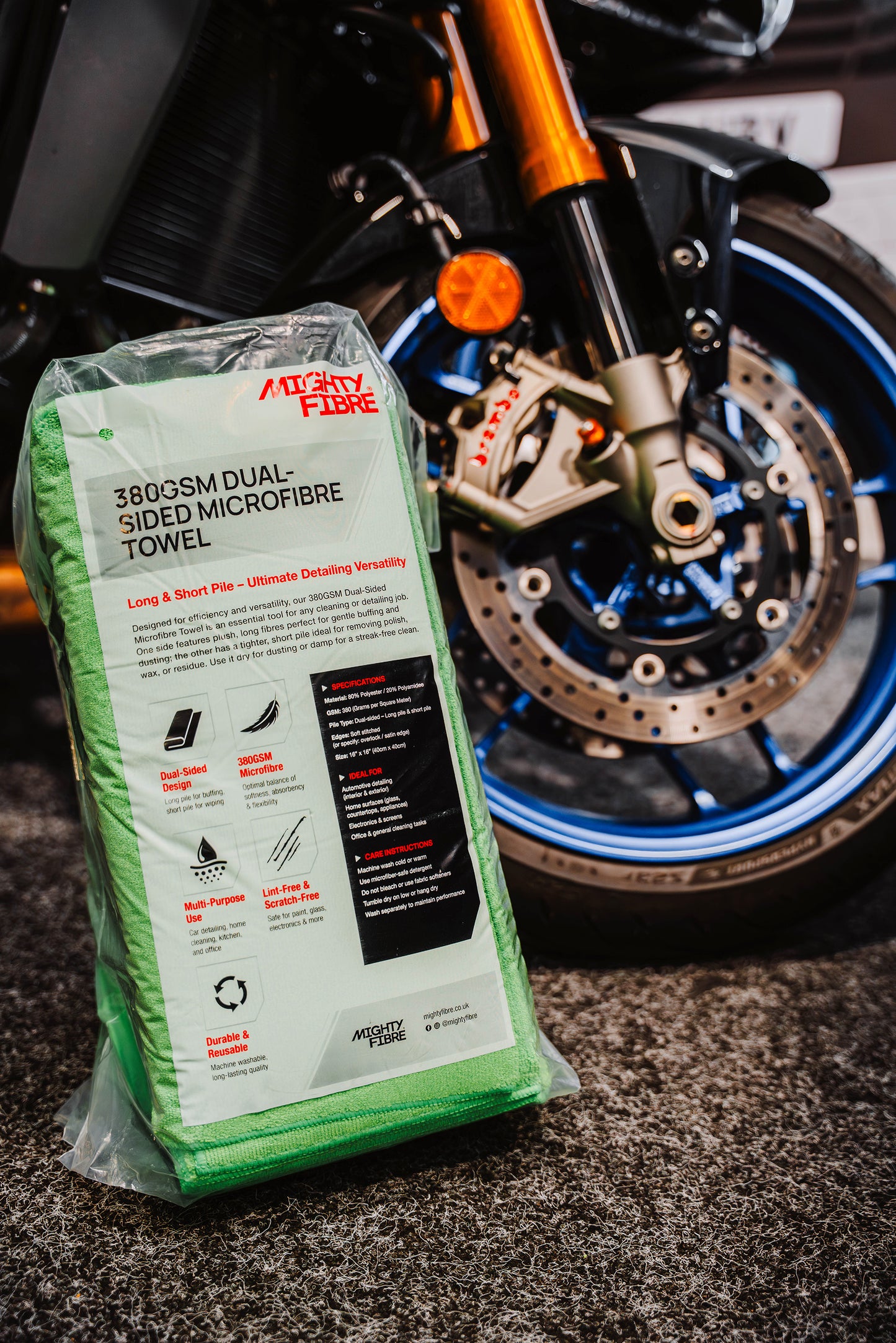 380GSM DUAL-SIDED MICROFIBRE TOWEL